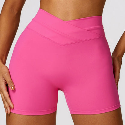 High-Waisted Skinny Hip Raise Yoga Shorts
