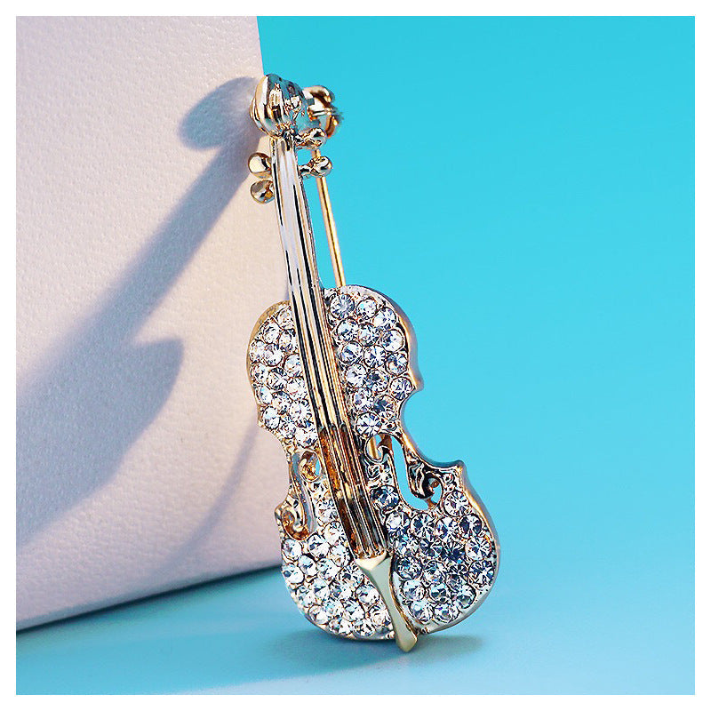 Elegant Rhinestone Oil Dripping Corsage Pin
