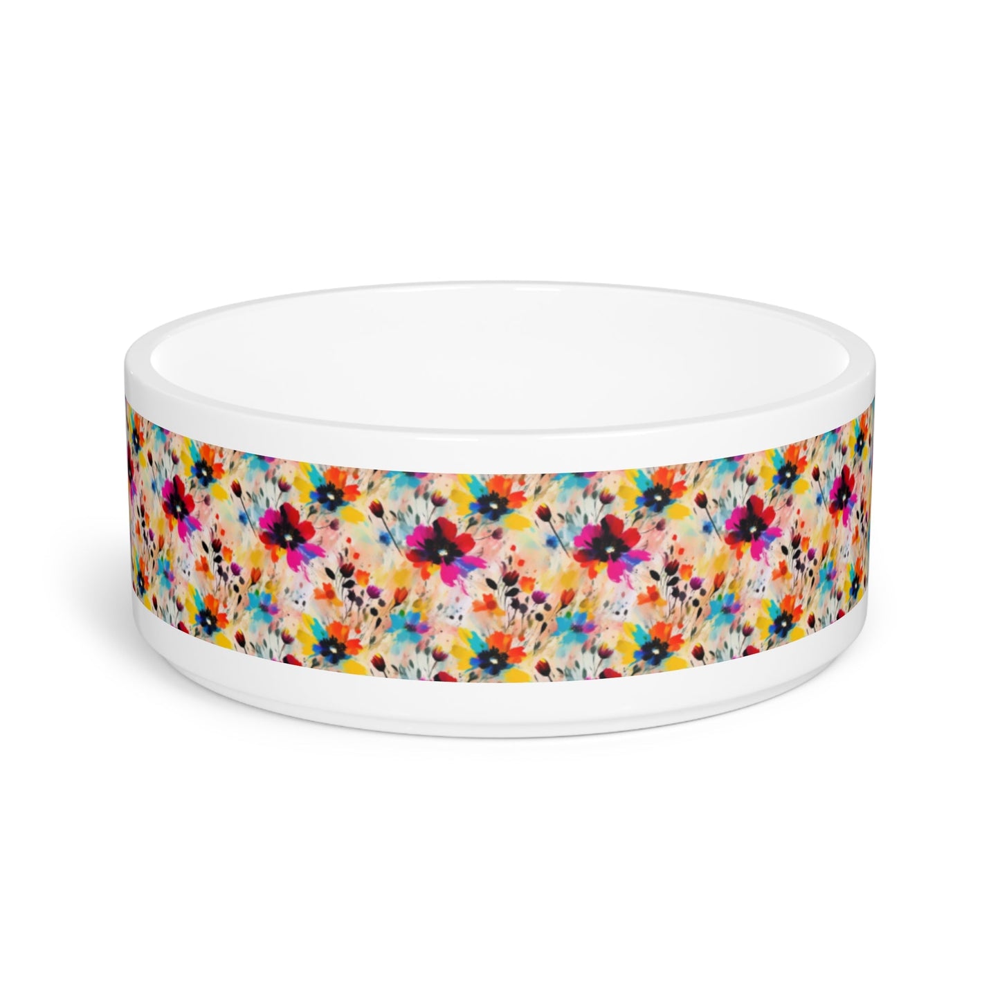 Wildflower Confetti in Watercolor Bloom - Pet Bowl