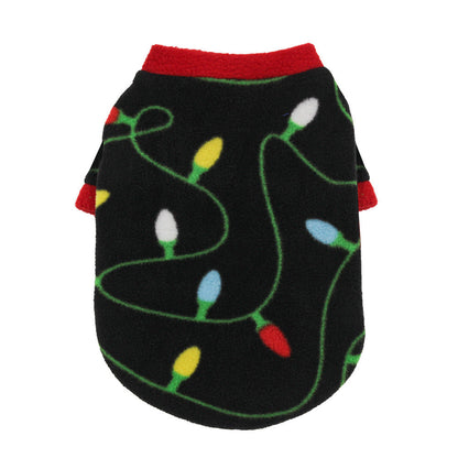 Christmas Dog Clothes Warm Fleece