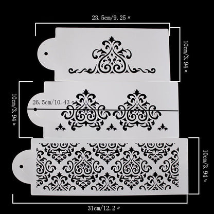 DIY 3-piece fondant hollow template