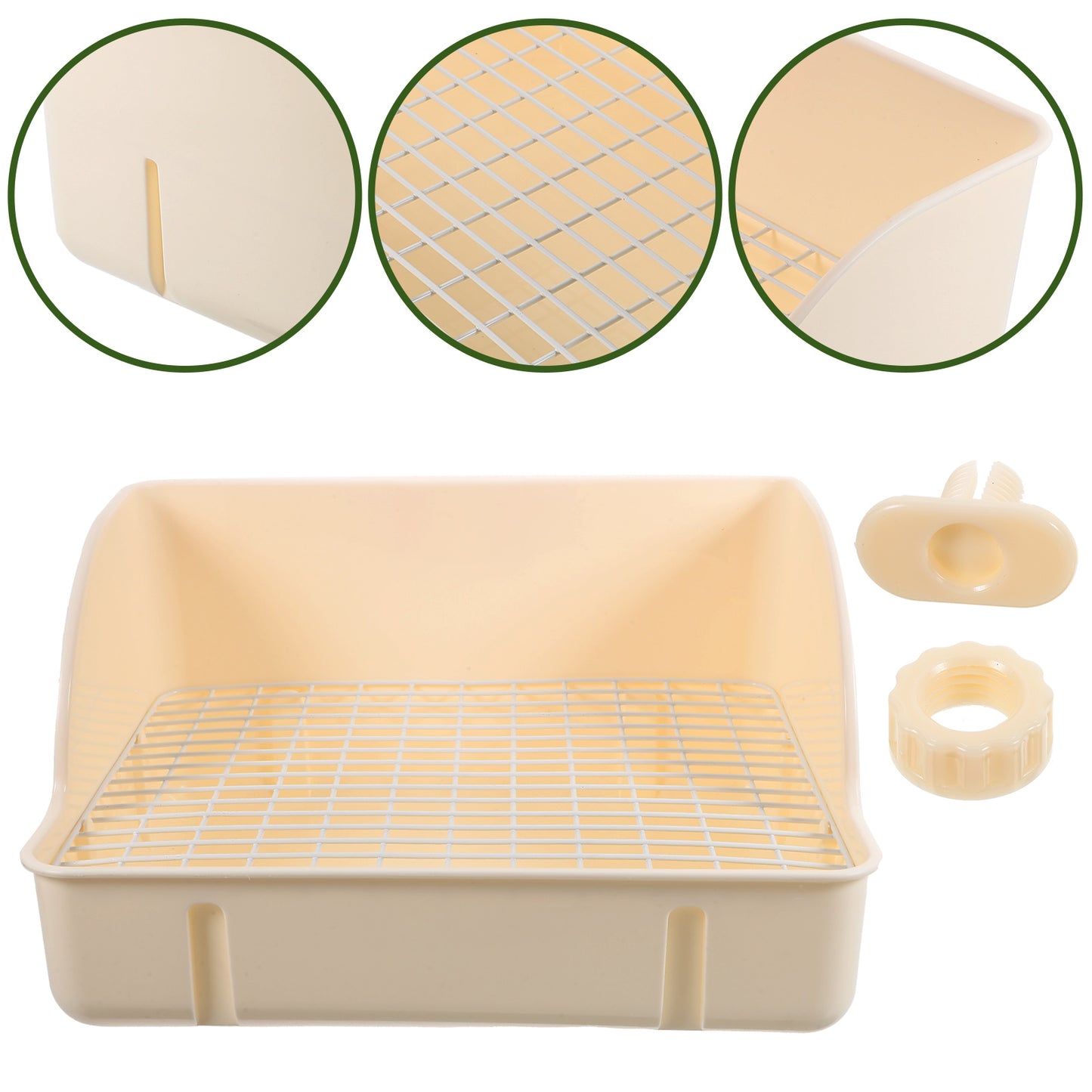 Large Size Rabbit Litter Box Cage Toilet For Bunny Hamster Trainer Potty Pet Bedding Lining Supplies Plastic Guinea Pig Products