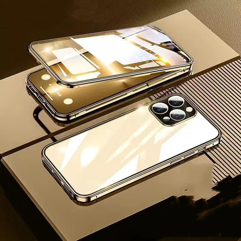 Suitable For 14 Mobile Phone Case Double-sided Magnetic Glass