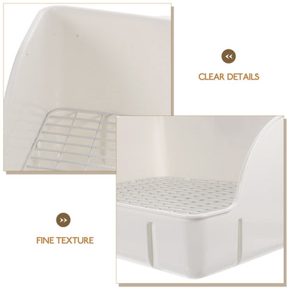 Large Size Rabbit Litter Box Cage Toilet For Bunny Hamster Trainer Potty Pet Bedding Lining Supplies Plastic Guinea Pig Products