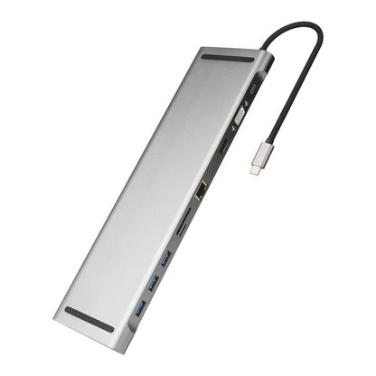 10-Port HDMI VGA USB Hub Docking Station with Cooling Bracket