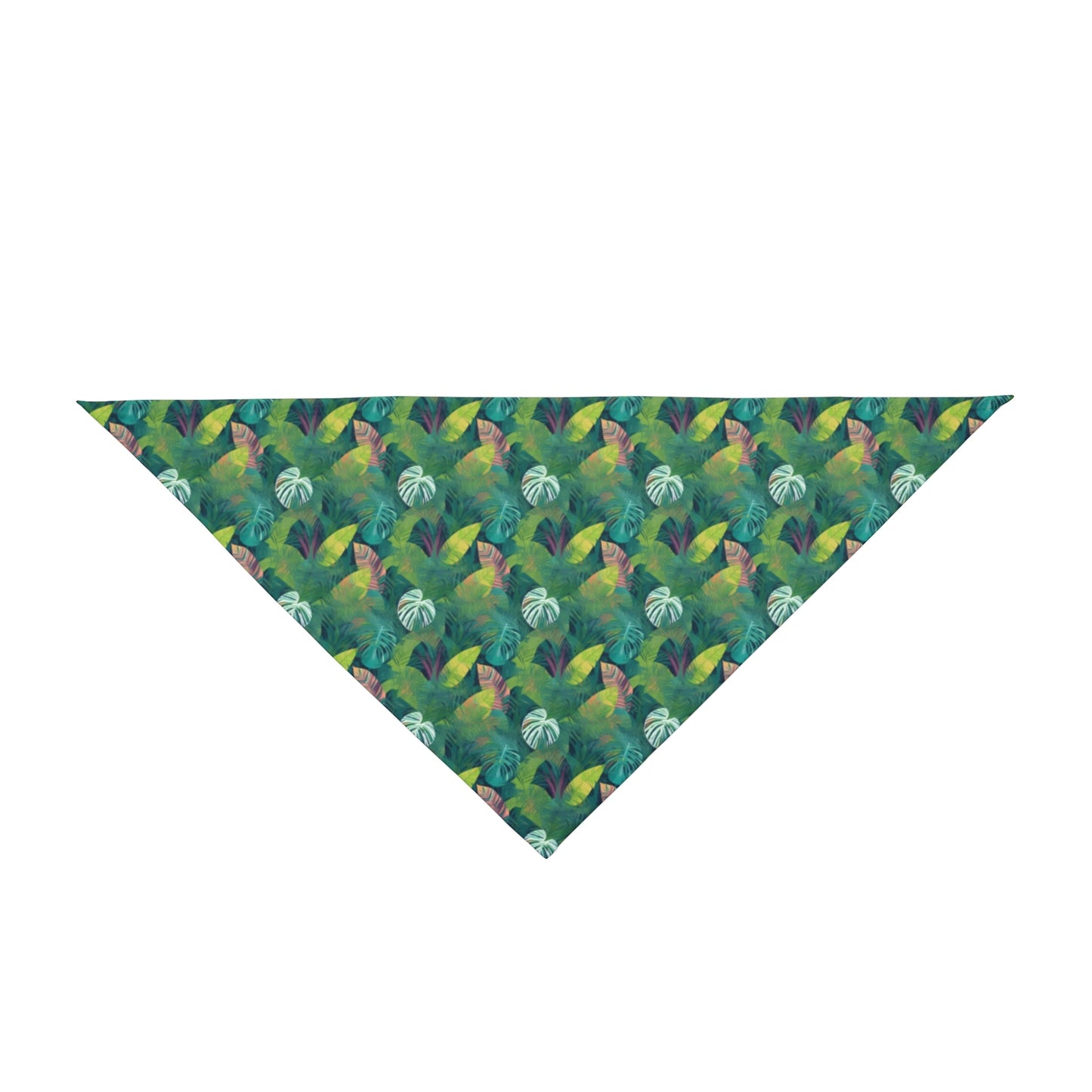 Emerald Canopy Pattern of Tropical Leaves - Pet Bandana Pet Zen