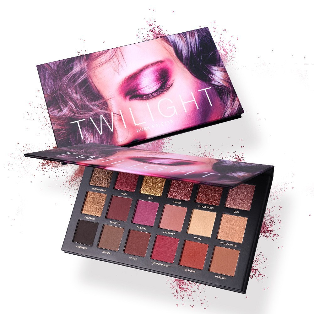 18-Color Eye Shadow Palette: Matte & Shimmer Velvet Pigments