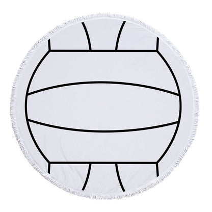 Round printed beach towel bath towel