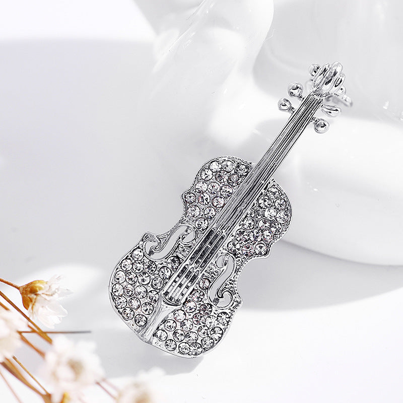 Elegant Rhinestone Oil Dripping Corsage Pin