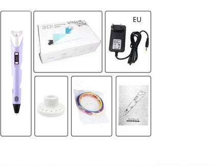 Children's 3D Printing Pen and Brush Toy Set