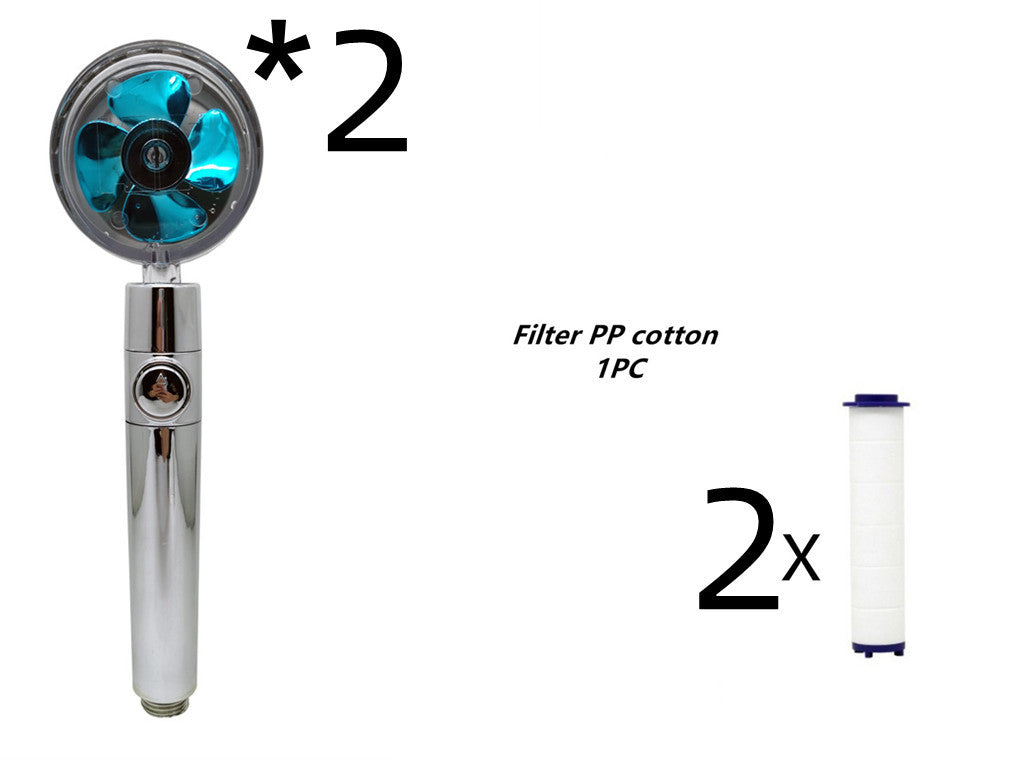 Turbo Propeller Shower Head Handheld High Pressure