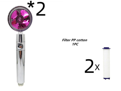Turbo Propeller Shower Head Handheld High Pressure