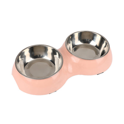 Round Two-in-one Pet Double Bowl Dual-use Cat Bowl