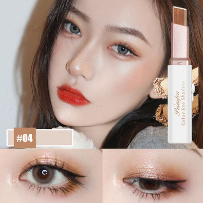 Lazy Eyeshadow Stick: Gradient Shimmer, Double Color, Waterproof