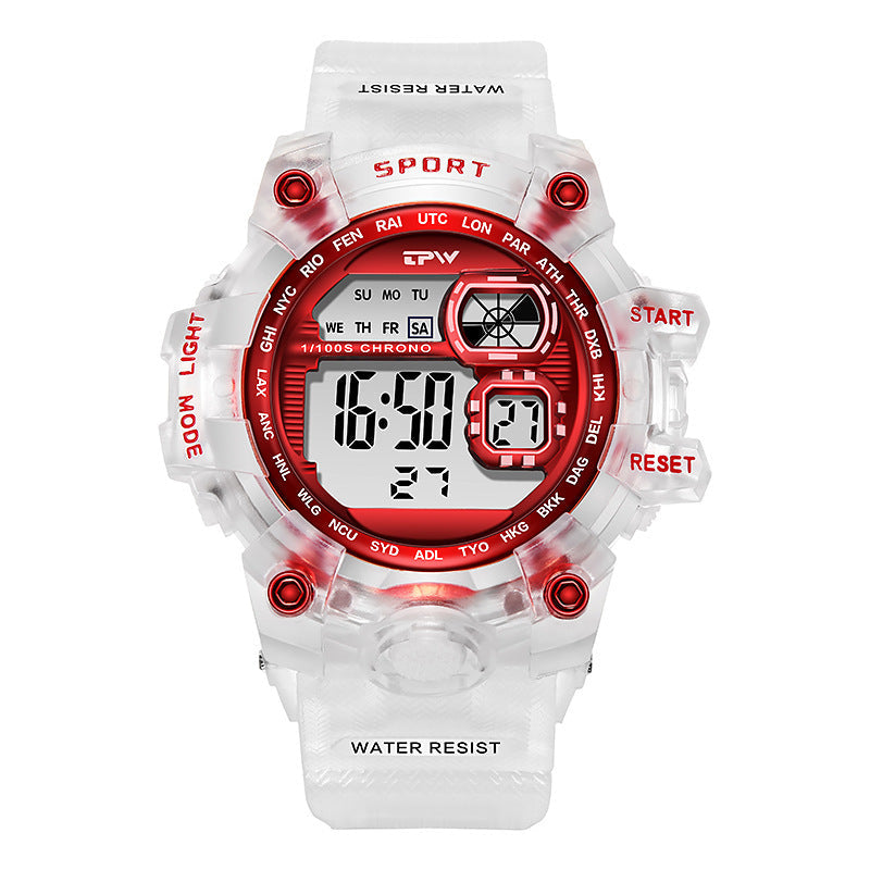 In Stock LED Electronic Waterproof Watch for Ladies