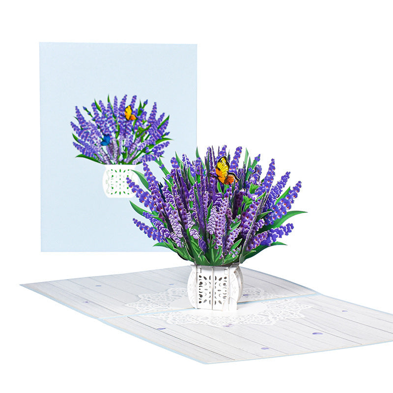 3D Hand-carved Paper Blessing Card