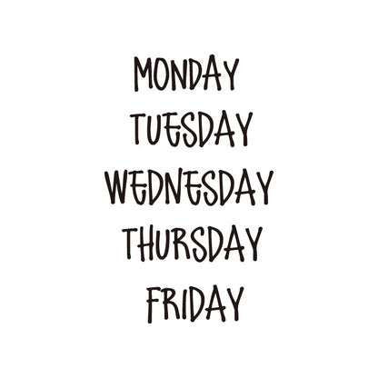 Days of the Week Labels | Personalized Vinyl Decals for Drawer and Storage Organization
