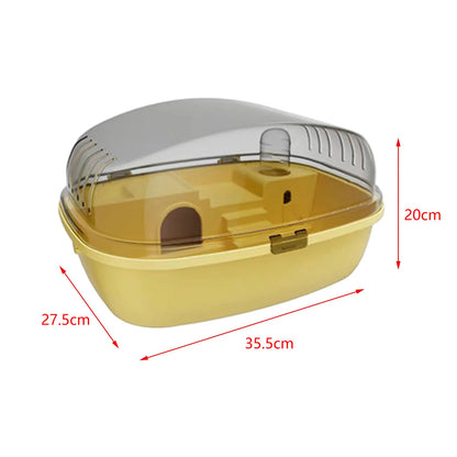 Large Hamster Cage Breathable Hamster Habitat for Sugar Glider Bunny Gerbils Habitat Acrylic Cage Portable Openable Top Bunny