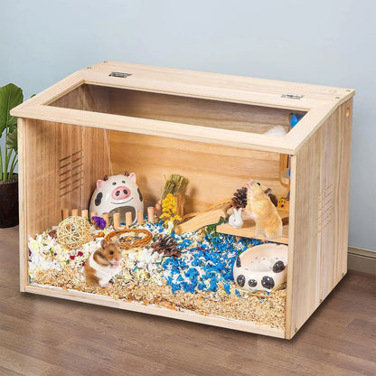 Chick Brooder Box House Clear Small Animals Habitat Pet Habitat for Quail Coop Poultry Breeding Box Animal Playpen Supplies