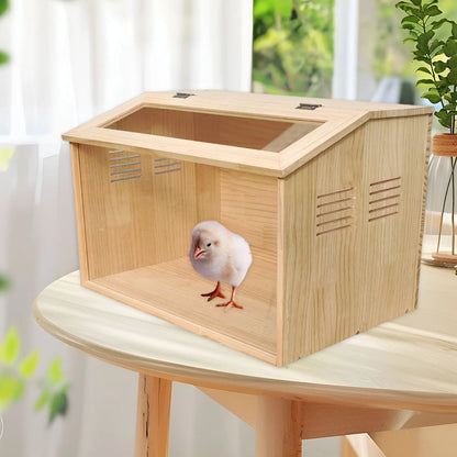 Chick Brooder Box House Clear Small Animals Habitat Pet Habitat for Quail Coop Poultry Breeding Box Animal Playpen Supplies