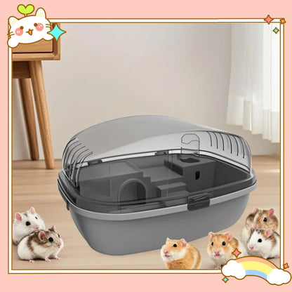 Large Hamster Cage Breathable Hamster Habitat for Sugar Glider Bunny Gerbils Habitat Acrylic Cage Portable Openable Top Bunny