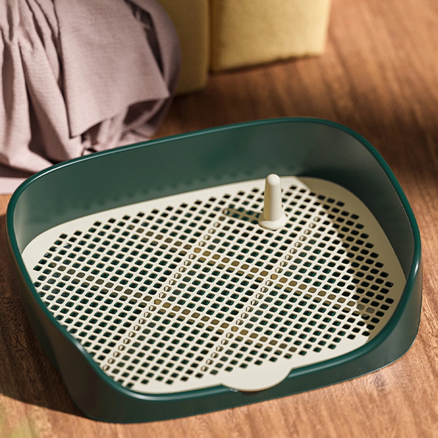 Pet Dog Toilet for Cat Portable Indoor Outdoor with Protection Wall Training Pad Holder Lavatory Basin Litter Box Trainer Corne