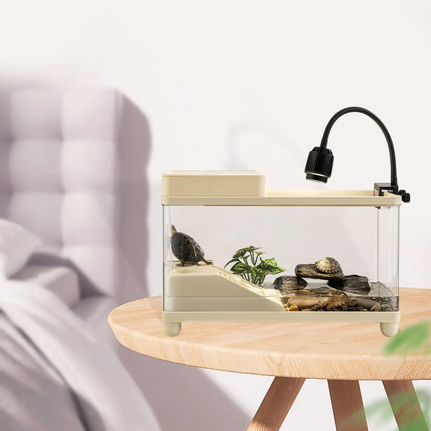 Large Turtle Tank Reptile Habitat Sturdy Terrarium for Terrapin Bearded Dragon Leopard Gecko Enclosure