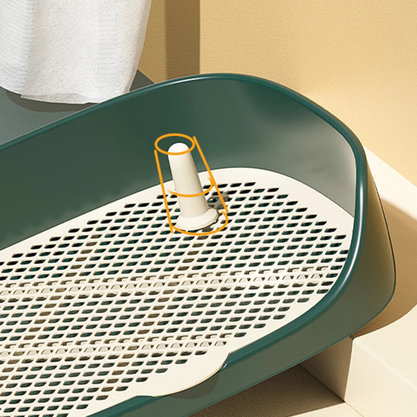 Pet Dog Toilet for Cat Portable Indoor Outdoor with Protection Wall Training Pad Holder Lavatory Basin Litter Box Trainer Corne