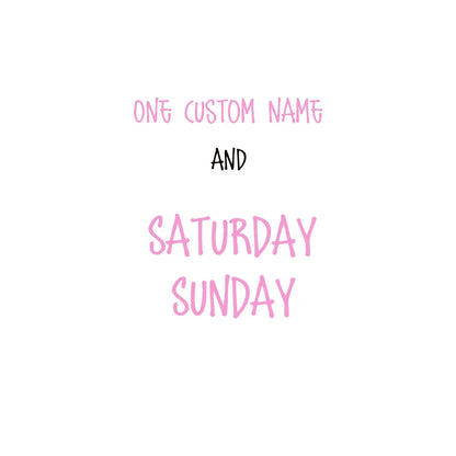 Days of the Week Labels | Personalized Vinyl Decals for Drawer and Storage Organization