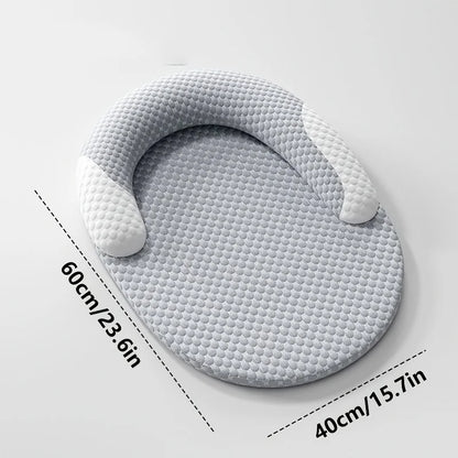 Cooling Cat Bed – Breathable, Water-Washable, Round Pet Cooling Mat with Neck Support, Summer Bed Designed for Hot Weather