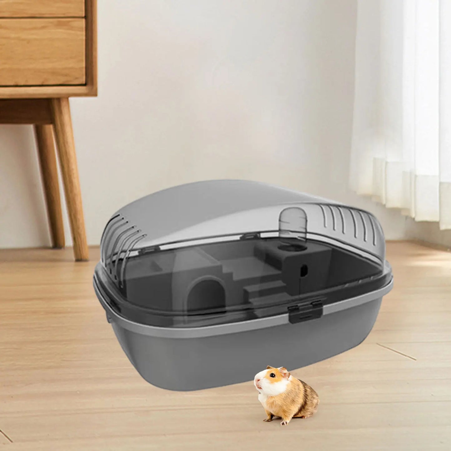 Large Hamster Cage Breathable Hamster Habitat for Sugar Glider Bunny Gerbils Habitat Acrylic Cage Portable Openable Top Bunny