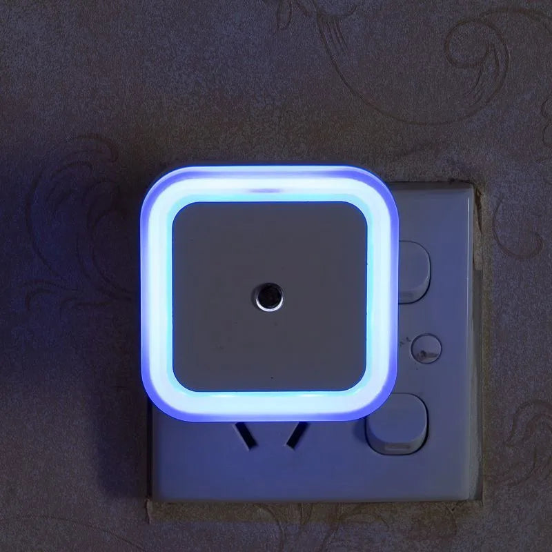 Wireless Sensor LED Night Light | Mini Square Plug-in Lamp for Baby, Kids, Living Room