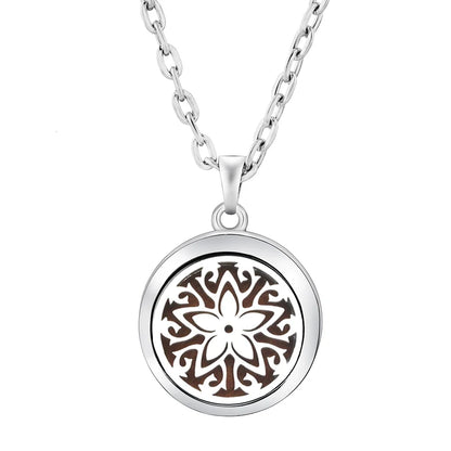 Heart-Shaped Aromatherapy Essential Oil Diffuser Necklace | Stainless Steel Dragonfly Perfume Locket