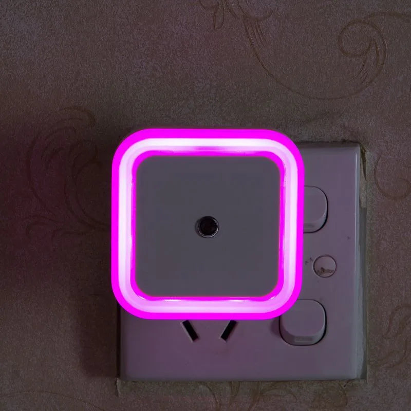 Wireless Sensor LED Night Light | Mini Square Plug-in Lamp for Baby, Kids, Living Room