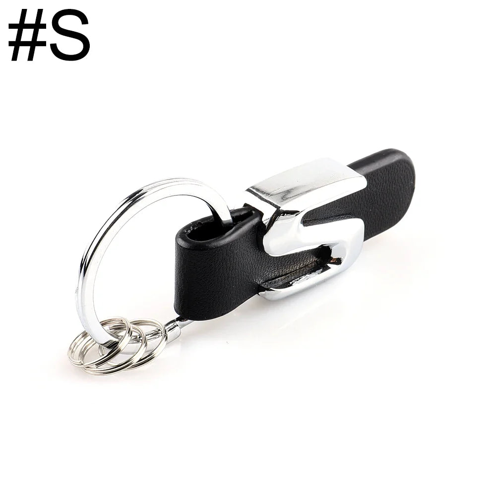 DSYCAR 3D Car Key Chain Metal Letter Leather Strap Keychain | Premium Key Ring for Mercedes