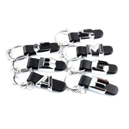 DSYCAR 3D Car Key Chain Metal Letter Leather Strap Keychain | Premium Key Ring for Mercedes