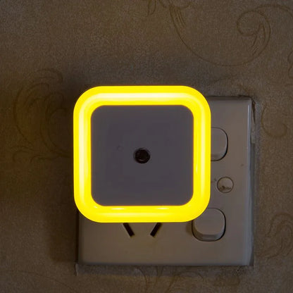 Wireless Sensor LED Night Light | Mini Square Plug-in Lamp for Baby, Kids, Living Room