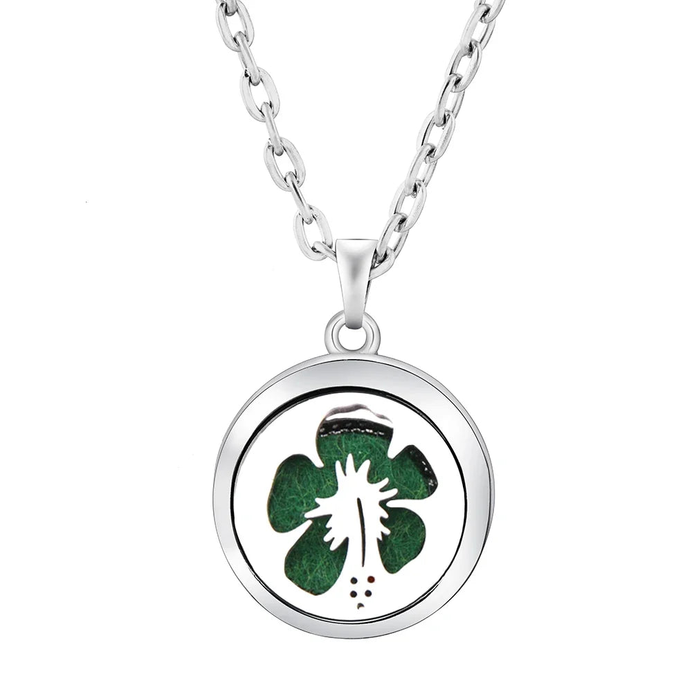 Heart-Shaped Aromatherapy Essential Oil Diffuser Necklace | Stainless Steel Dragonfly Perfume Locket