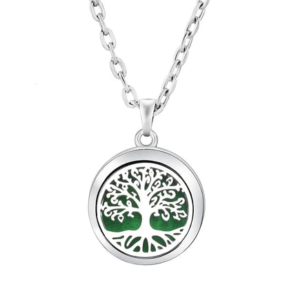 Heart-Shaped Aromatherapy Essential Oil Diffuser Necklace | Stainless Steel Dragonfly Perfume Locket