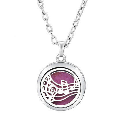 Heart-Shaped Aromatherapy Essential Oil Diffuser Necklace | Stainless Steel Dragonfly Perfume Locket