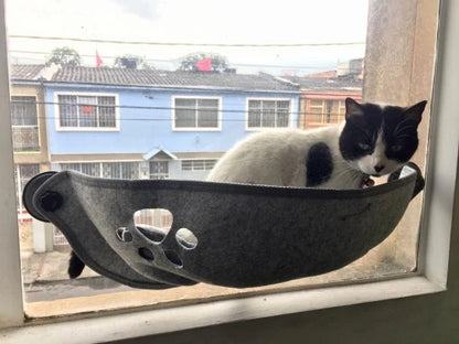 Pet Hammock Beds Cat Window Felt Bed Suction Cat Rest Shelf House cat lounger Ferret Pet Bed Warm Soft and Comfortable BD0150