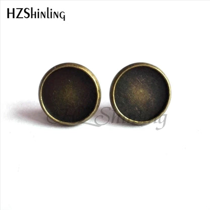 Van Gogh Art Stud Earrings | Handcrafted Glass Dome Earrings with Iconic Painting Details