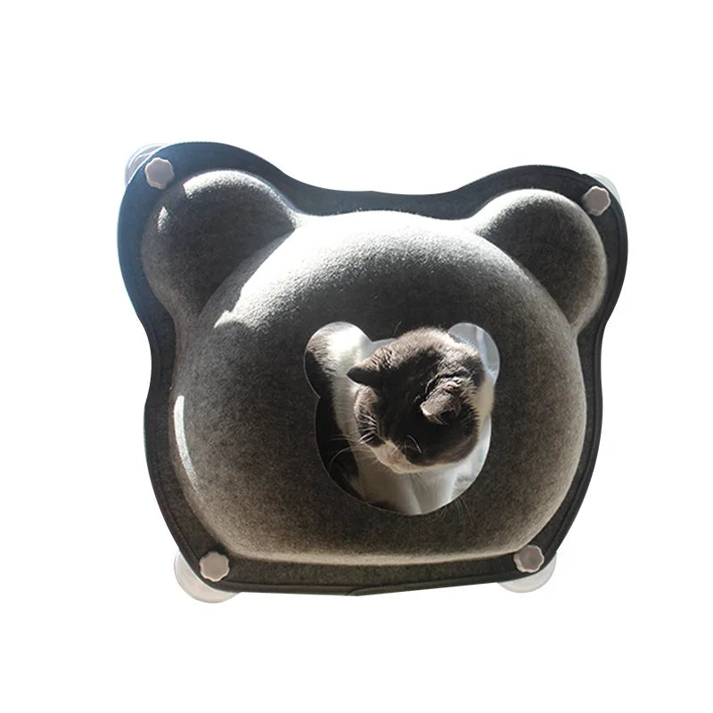 Pet Hammock Beds Cat Window Felt Bed Suction Cat Rest Shelf House cat lounger Ferret Pet Bed Warm Soft and Comfortable BD0150
