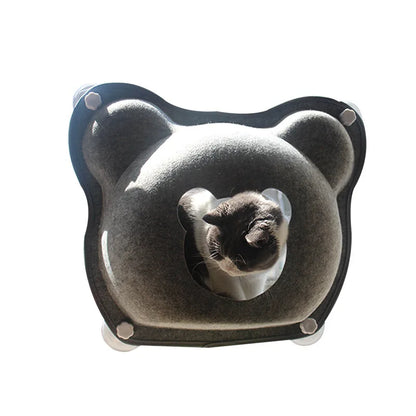 Pet Hammock Beds Cat Window Felt Bed Suction Cat Rest Shelf House cat lounger Ferret Pet Bed Warm Soft and Comfortable BD0150