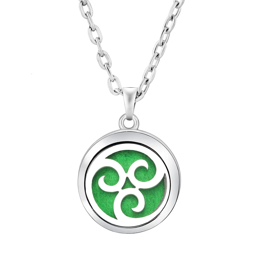 Heart-Shaped Aromatherapy Essential Oil Diffuser Necklace | Stainless Steel Dragonfly Perfume Locket