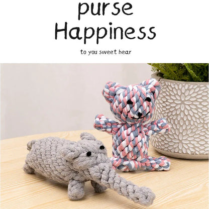 1pcs Bite Resistant Pet Dog Chew Toys for Small Dogs Cleaning Teeth Puppy Dog Rope Knot Ball Toy Playing Animals Dogs Toys Pets