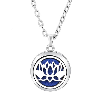 Heart-Shaped Aromatherapy Essential Oil Diffuser Necklace | Stainless Steel Dragonfly Perfume Locket