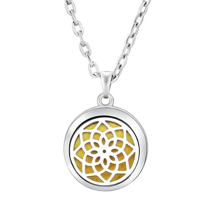 Heart-Shaped Aromatherapy Essential Oil Diffuser Necklace | Stainless Steel Dragonfly Perfume Locket