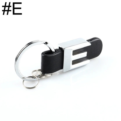 DSYCAR 3D Car Key Chain Metal Letter Leather Strap Keychain | Premium Key Ring for Mercedes