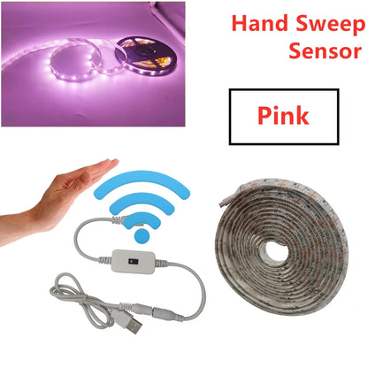 USB Motion Sensor LED Strip Light | Hand Sweep Control for Kitchen TV Backlight
